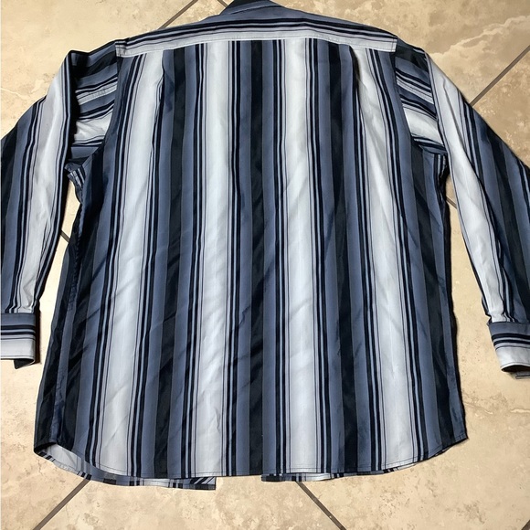 🍒 SHIRT BUTTON DOWN STRIPED BLUE MEN TOMMY BAHAMA ISLAND SOFT LONG SLEEVE GUY - Picture 9 of 10